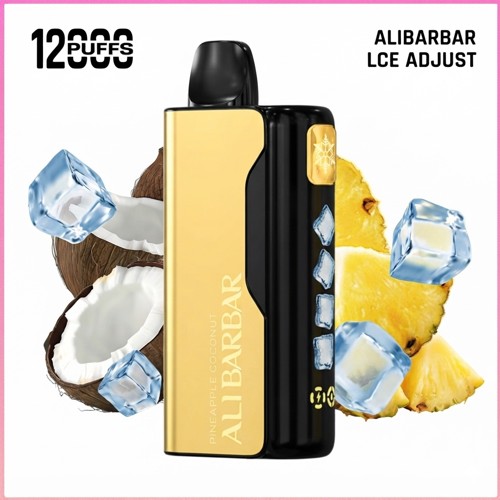 ALIBARBAR Ice Adjust 12000 Puffs Pineapple coconut ALIBARBAR Ice Adjust 12000 Puffs Pineapple coconut